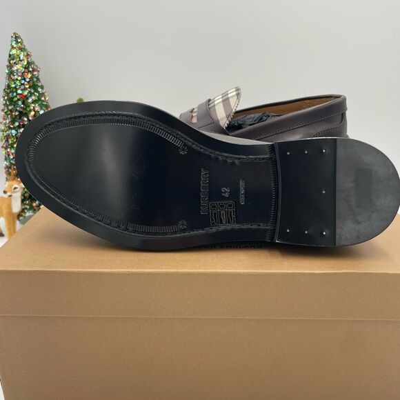 Men’s Burberry classic check penny loafers size 42 made in Italy - Picture 5 of 8